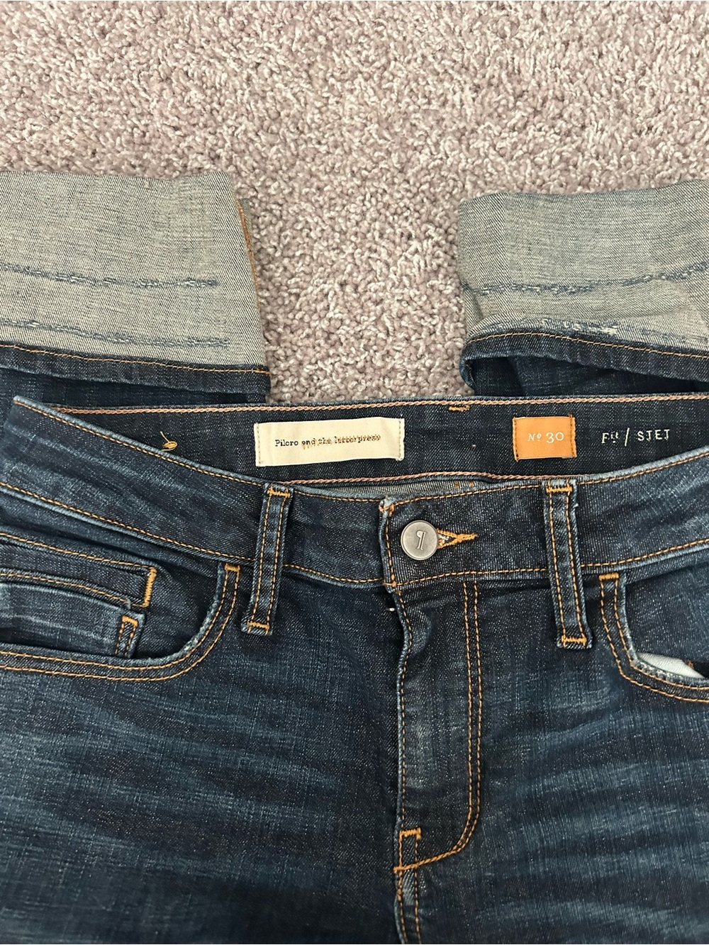 Pilcro and the Letterpress Women's Straight Jeans - Dark Blue